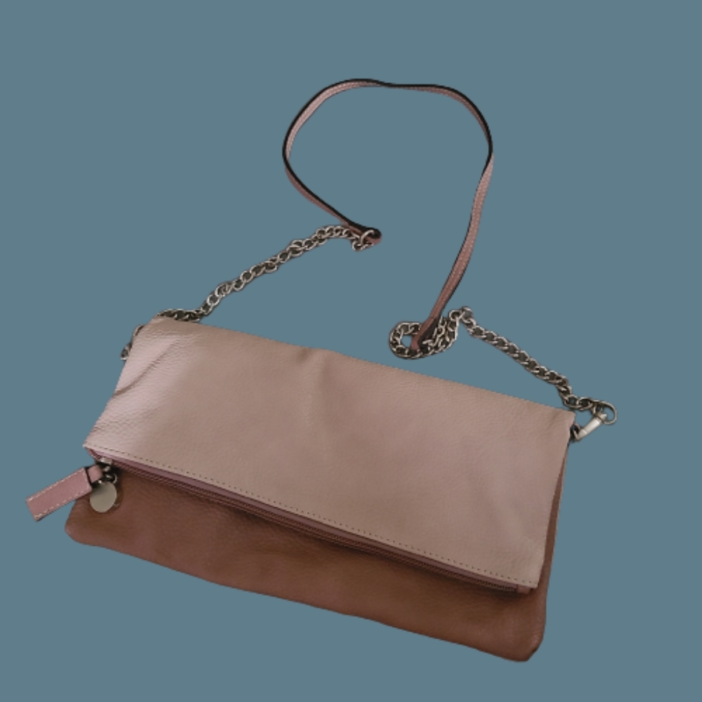 NWOT Live Love Loft Two Tone Envelope Crossbody Clutch